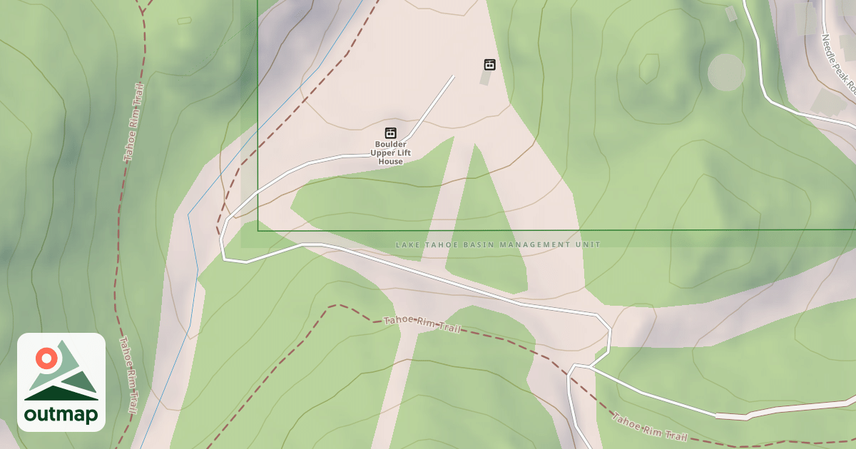 Map of TOP OF BOLDER ROAD