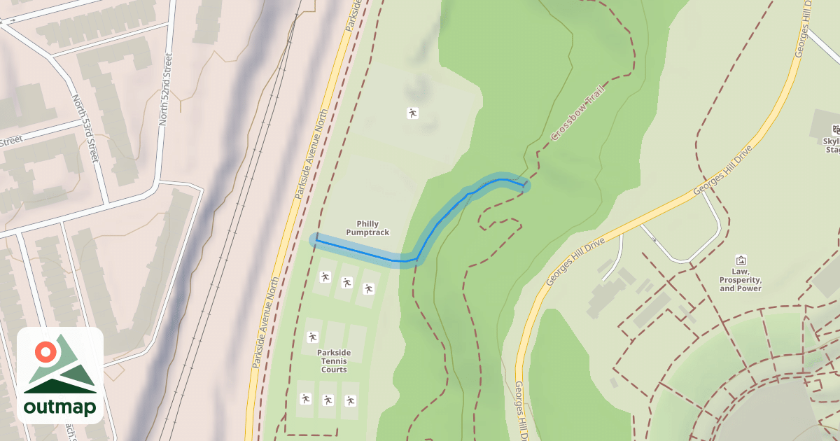 Map of Crossbow Trail Pumptrack Connector