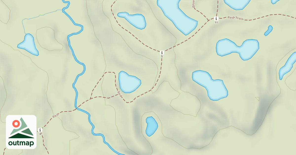 Map of Bald Mountain Rec. Area - Red Trail