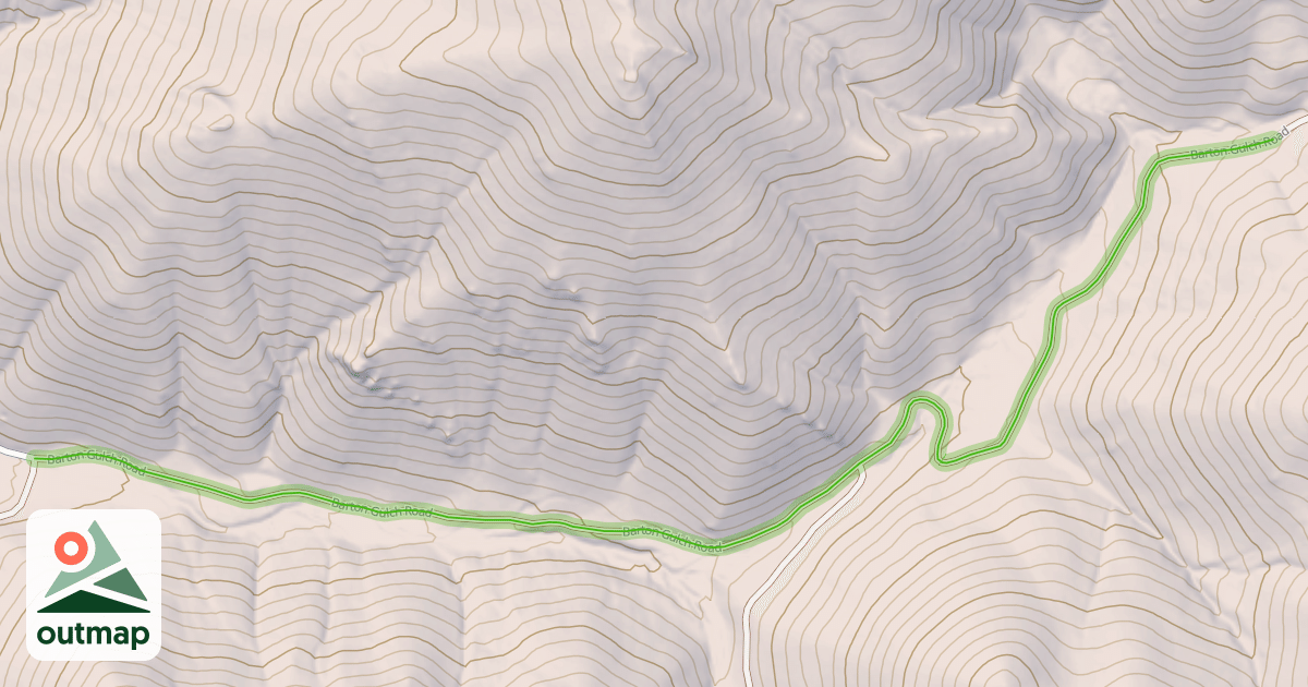Map of Barton Gulch Road