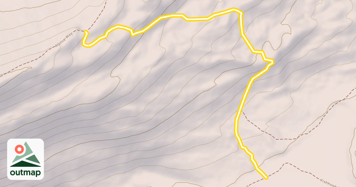 Map of Marshall Lake Cutoff
