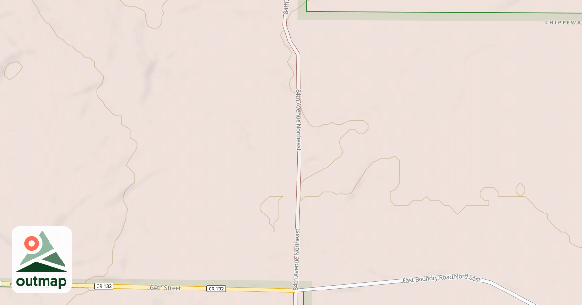 Map of E BOUNDARY SPUR B(84TH AVE NE)