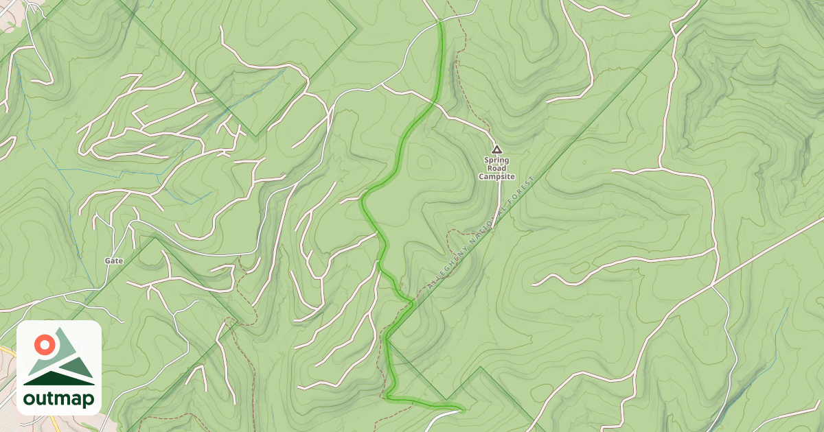 Map of Allegheny Snowmobile Loop Trail 1