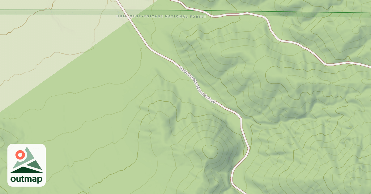 Map of NORTH EXCELSIOR MOUNTAINS ROAD
