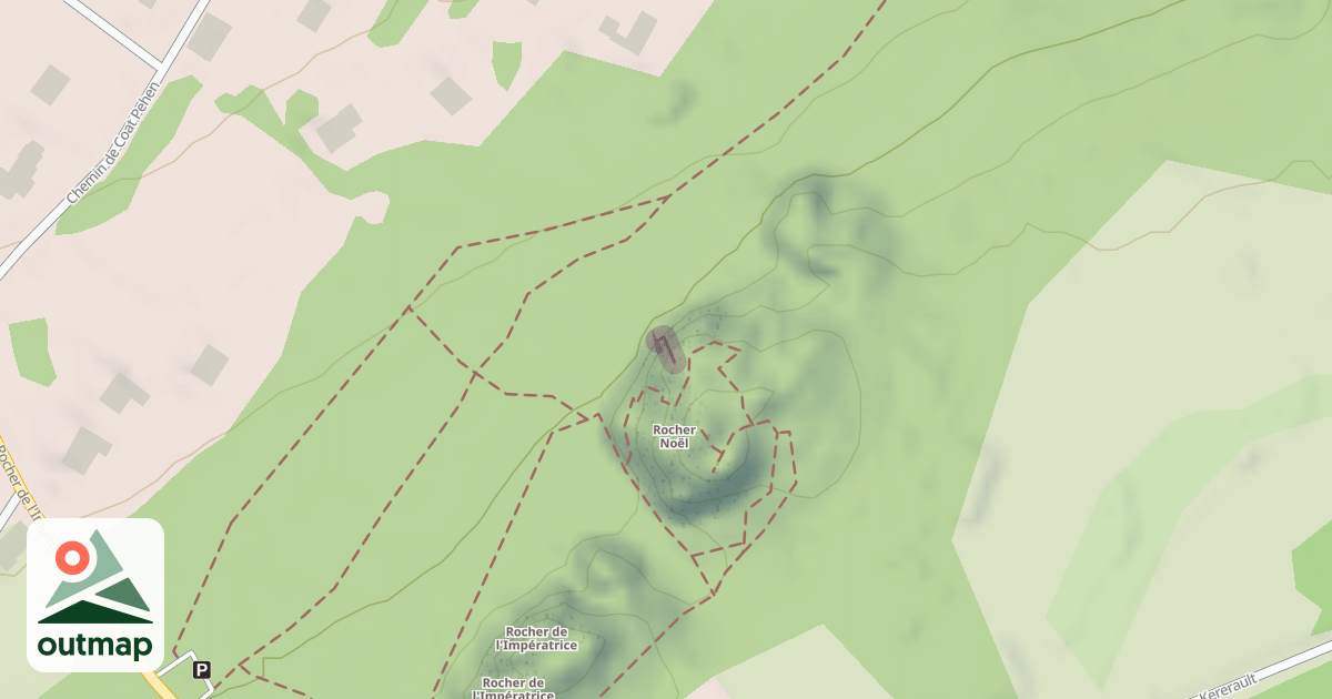 Map of Site d'escalade du rocher de l'impératrice