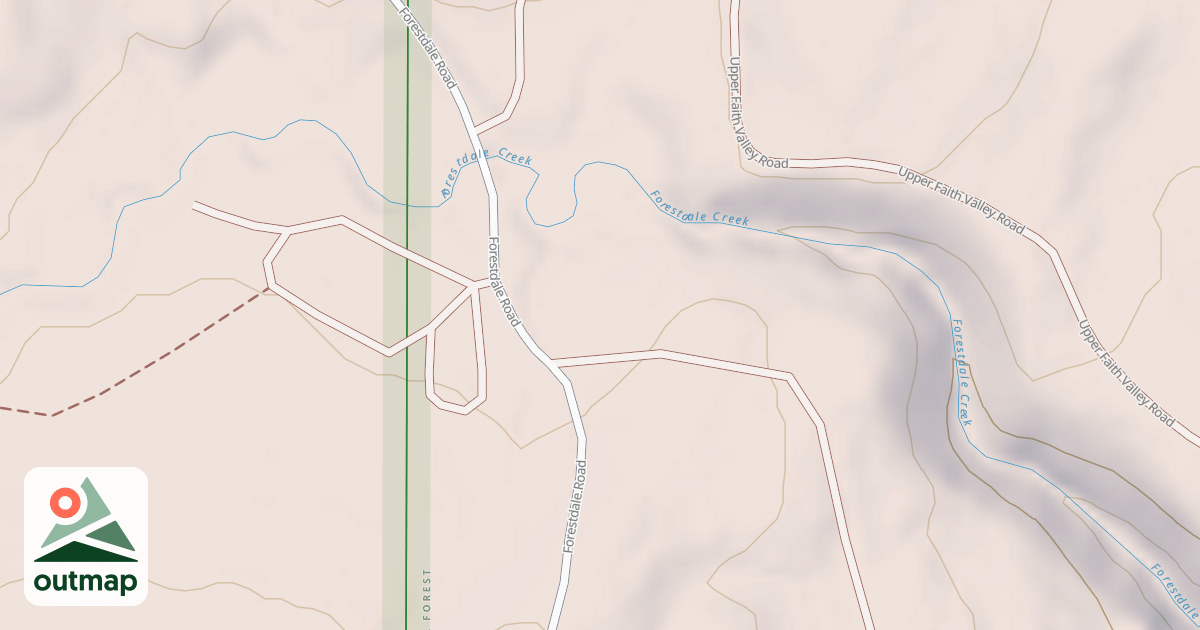 Map of FORESTDALE CREEK ROAD