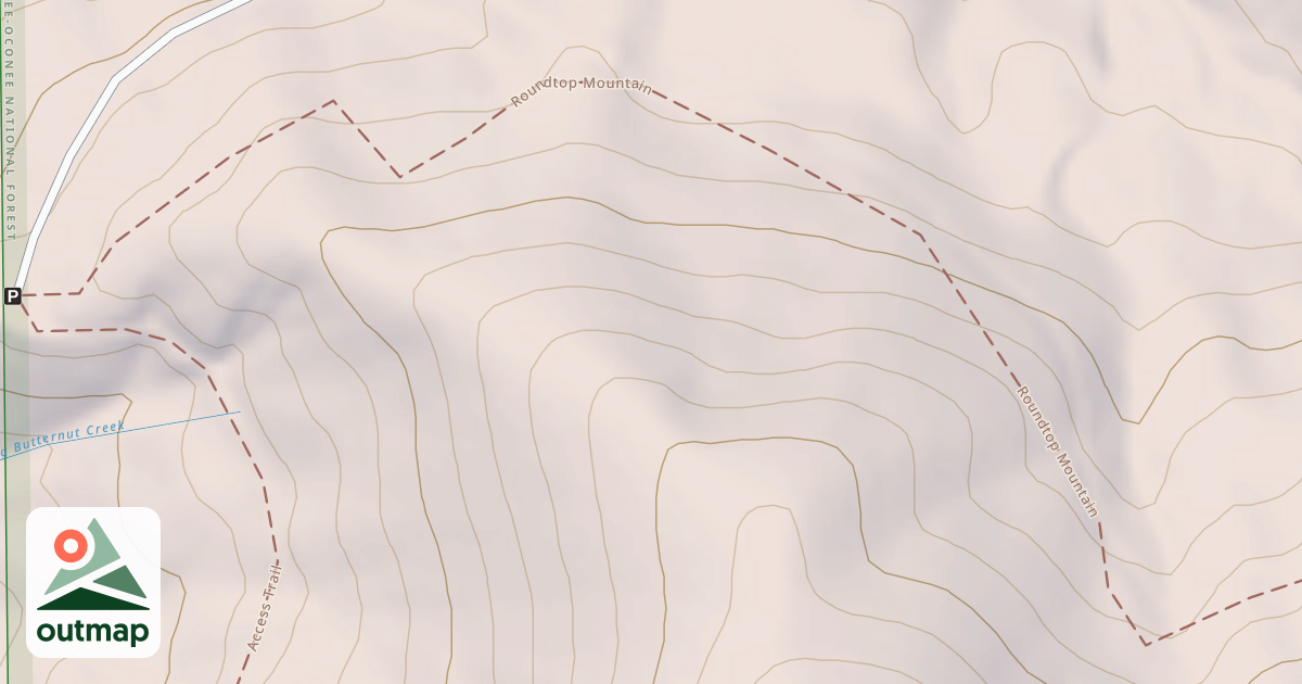 Map of Roundtop Mountain