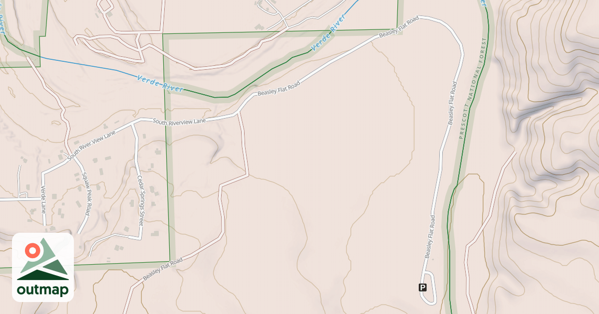Map of BEASLY FLAT REC. AREA