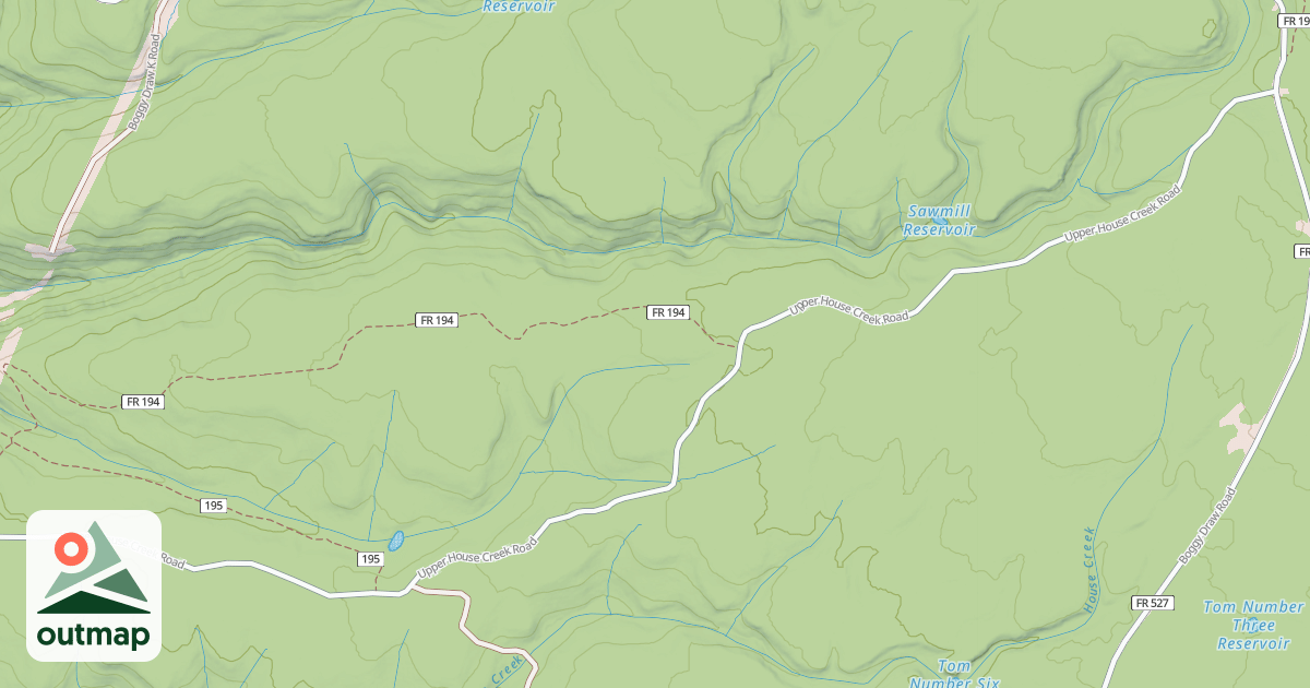 Map of UPPER HOUSE CRK
