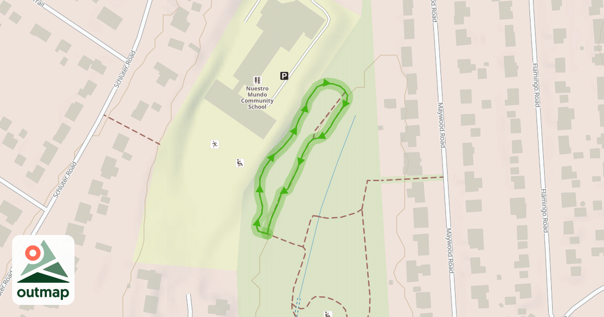 Map of Maywood Park Mountain Bike Trail