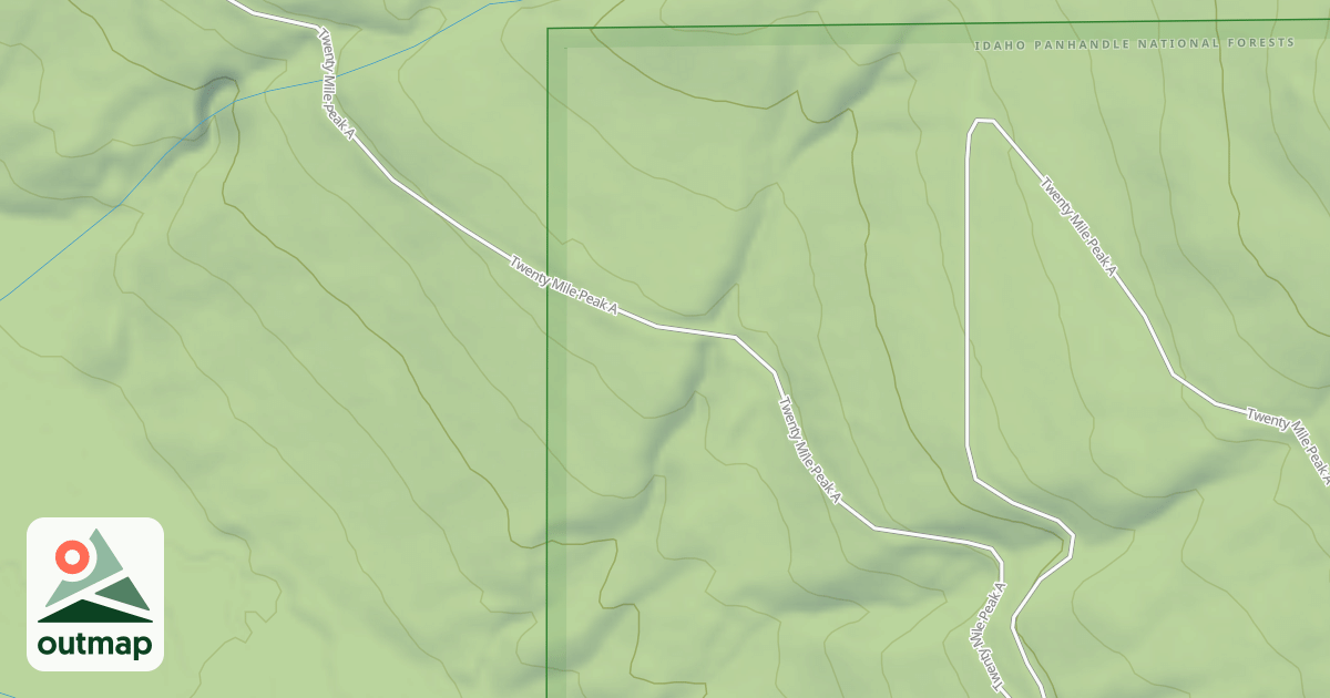 Map of TWENTYMILE PEAK A