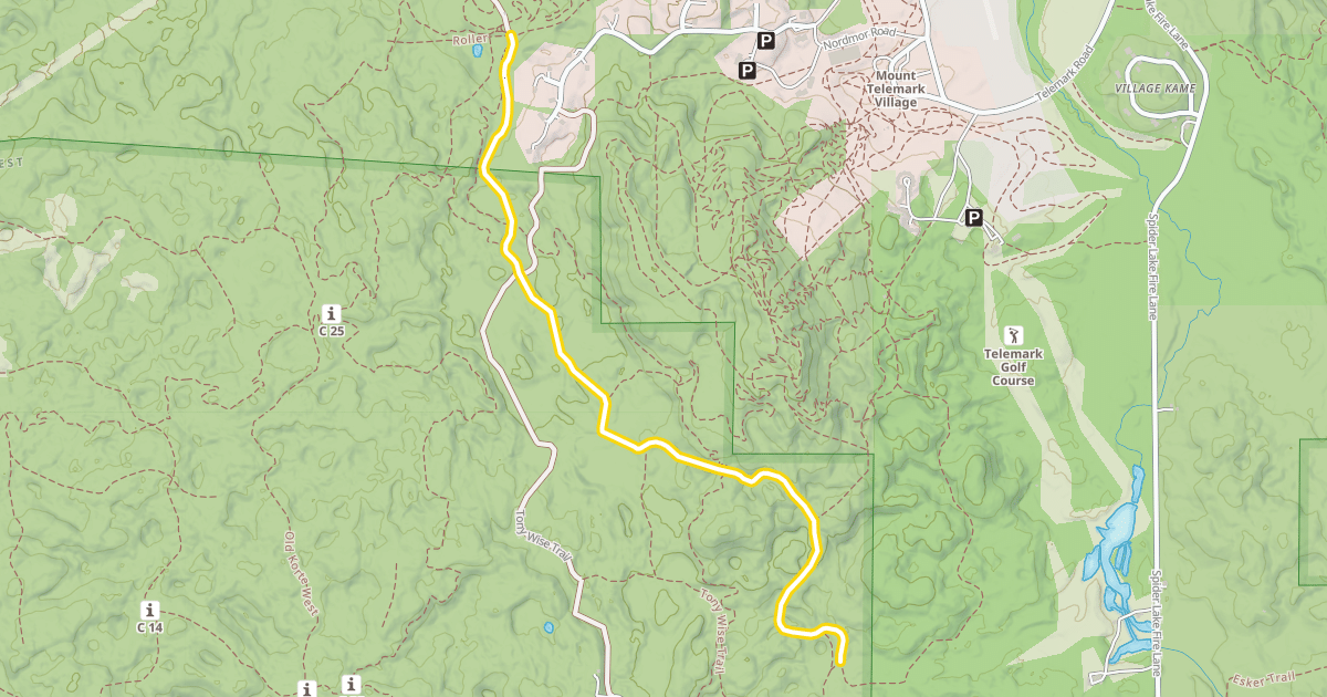 Map preview of Old Korte Trail