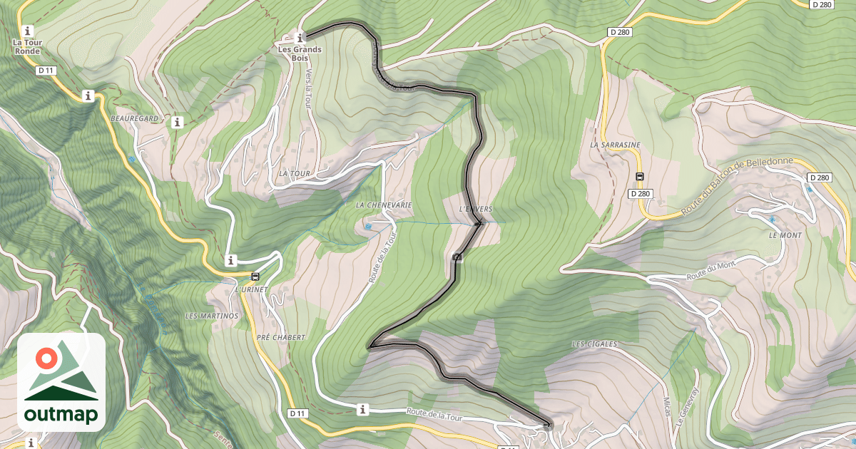 Map of Souveyroud à la Tour