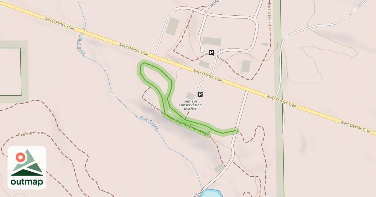 Map of Artesian Well Pump Challenge Line