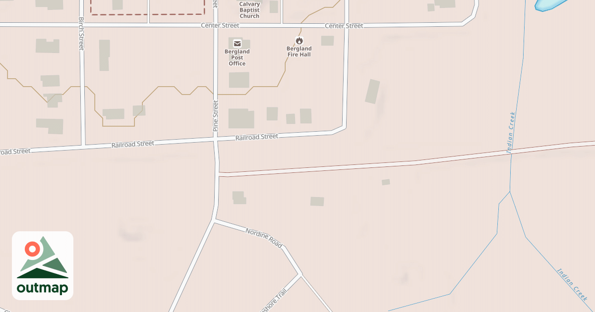 Map of Bergland To Sidnaw State Trail