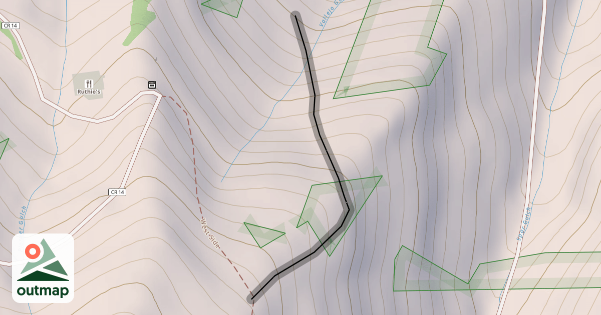 Map of Silver Queen Ridge