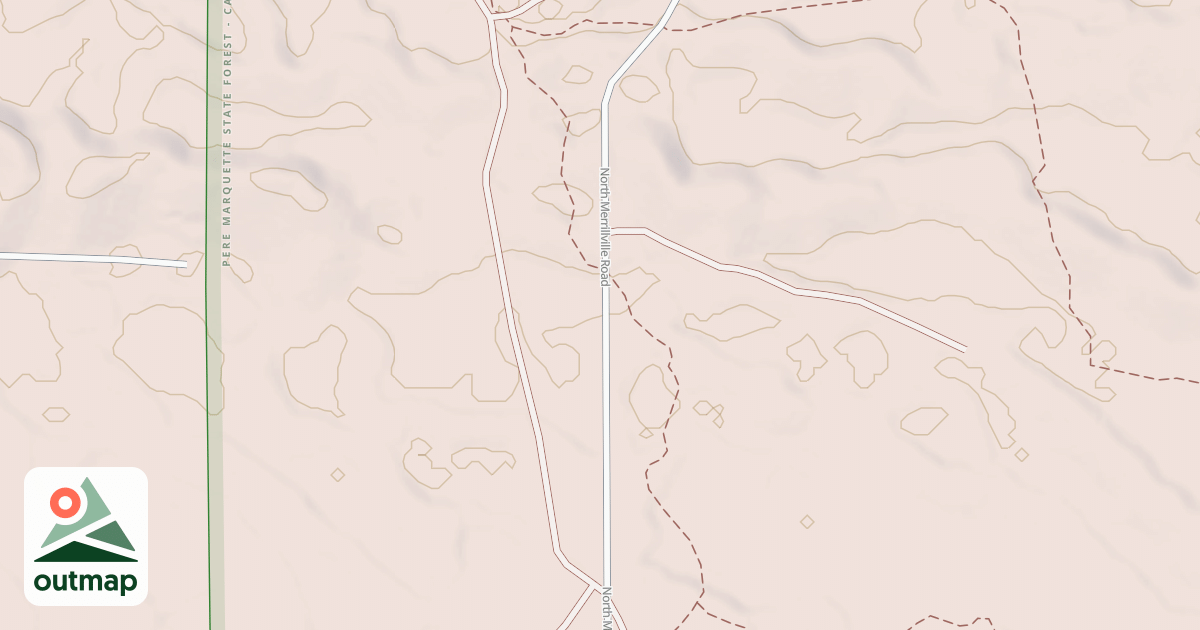 Map of Little Manistee Motorcycle Trail