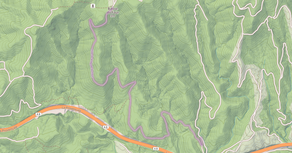 Map preview of Piste de la Baisse du Four