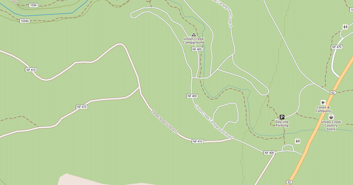 Map preview of UNION CREEK CAMPGROUND