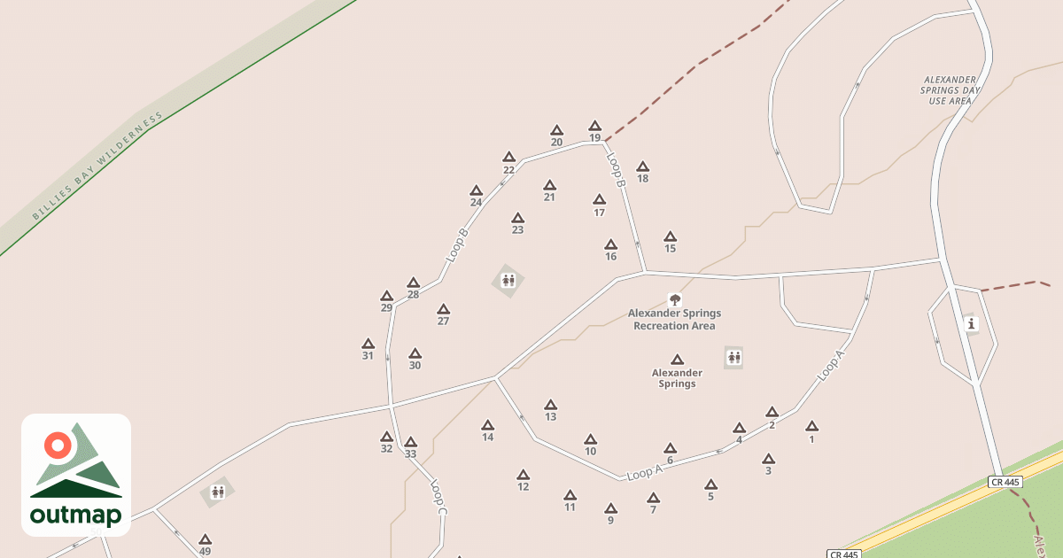 Map of ALEX SPRGS - LOOP B