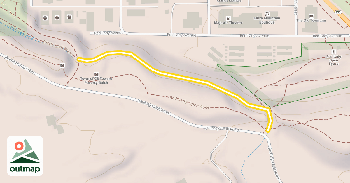 Map of Ditch Trail East