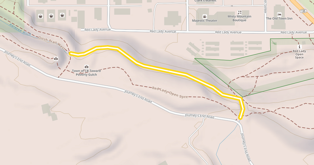 Map preview of Ditch Trail East