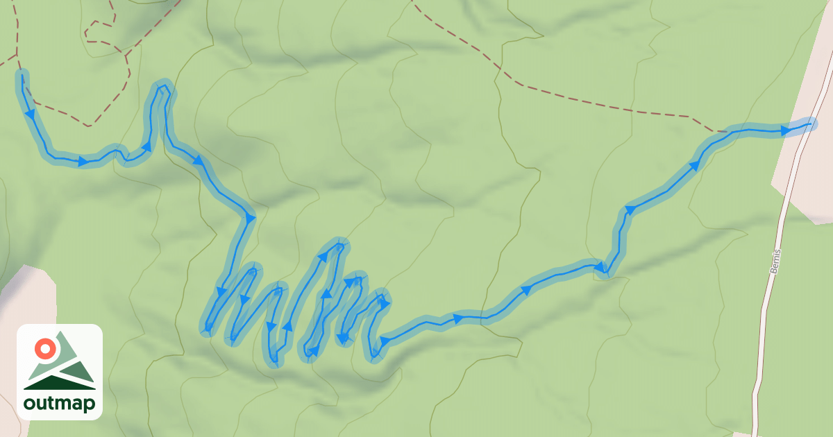 Map of Burrington Bench