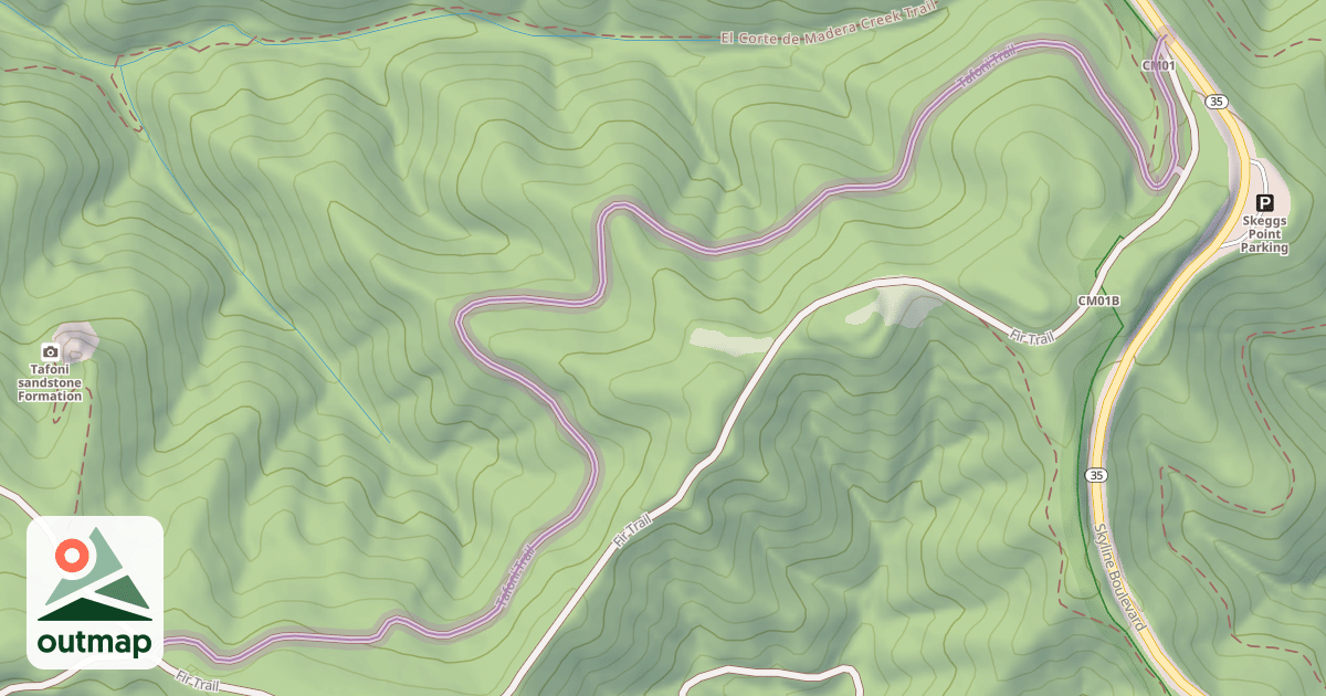 Map of Tafoni Trail