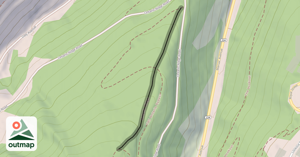 Map of Ontario Ridge