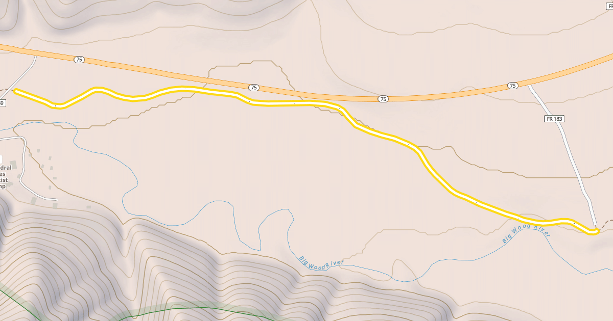 Map preview of Harriman Trail