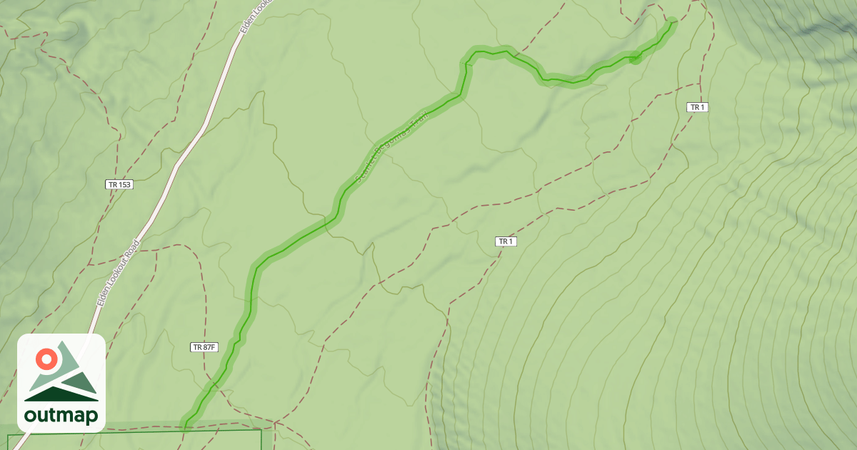 Map of Scarlet Begonias Trail