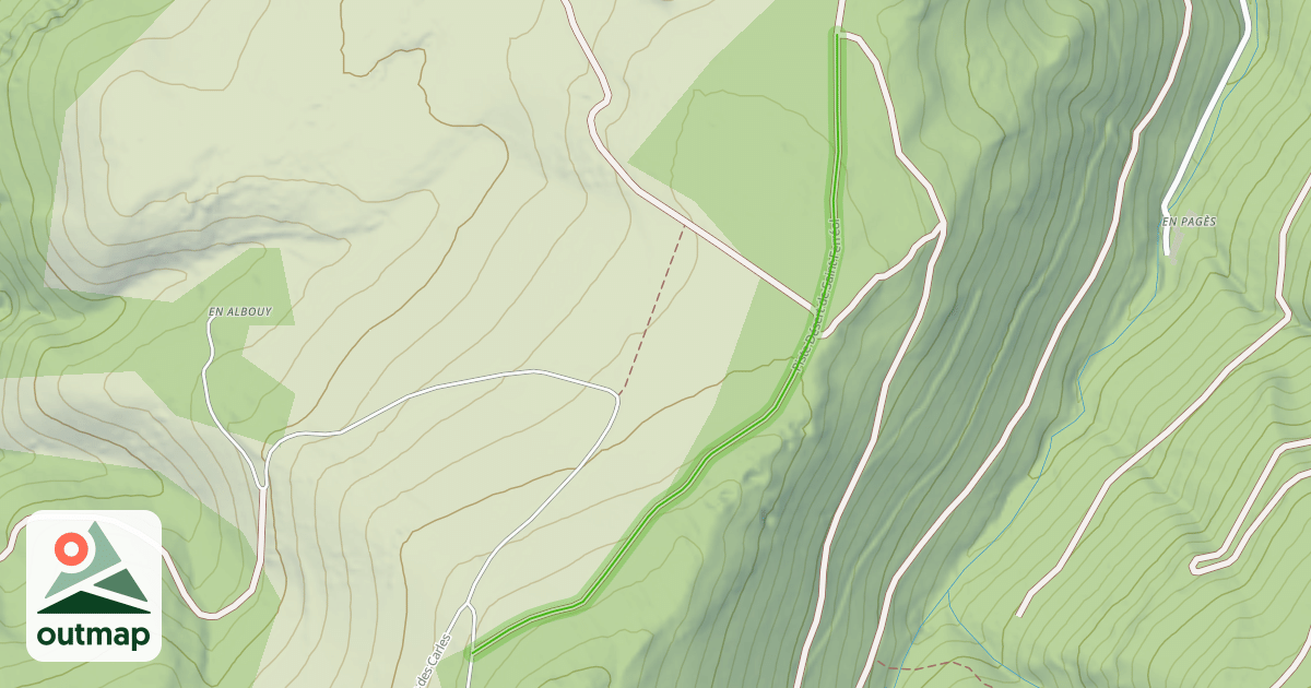 Map of Piste Désert de Saint-Ferréol