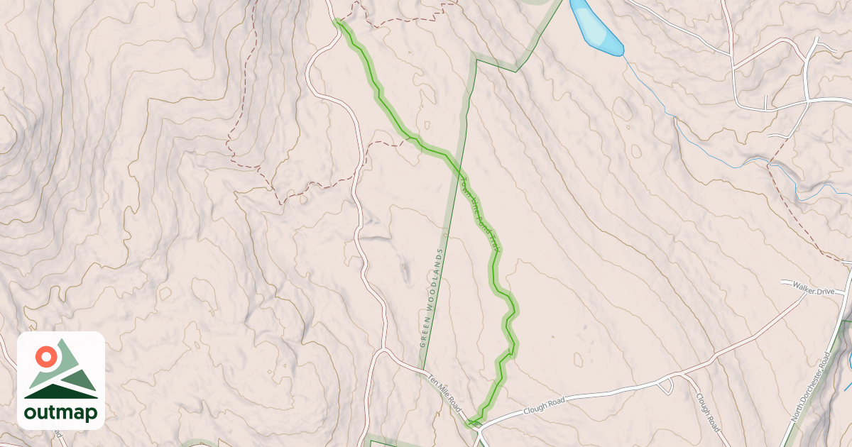 Map of Town Line Pond Trail