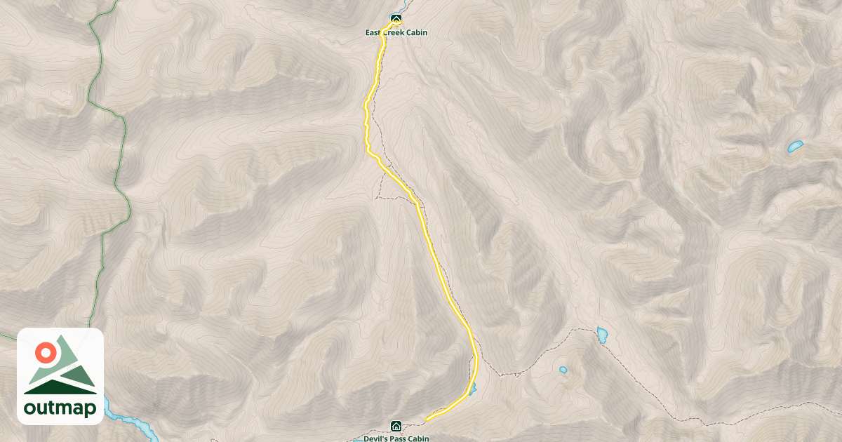 Map of Resurrection Pass Trail-Winter Route