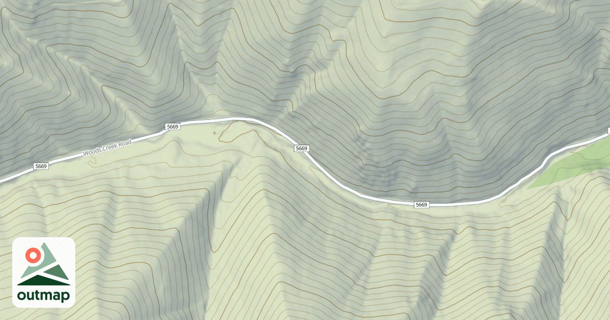 Map of (FDR) WOODS CREEK
