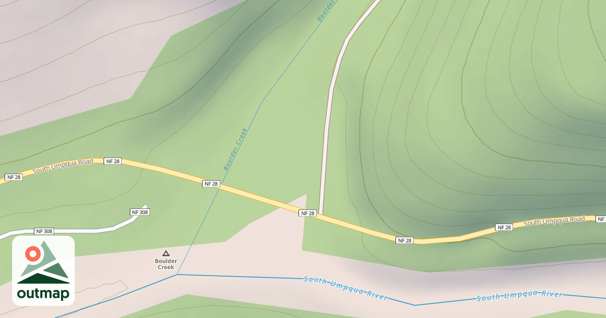 Map of BOULDER CR. CAMP