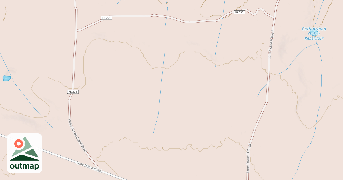 Map of WHITE SANDS CUTOFF