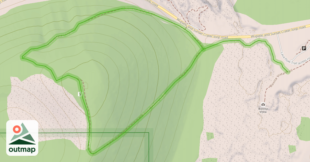 Map of Lenox Crater Trail