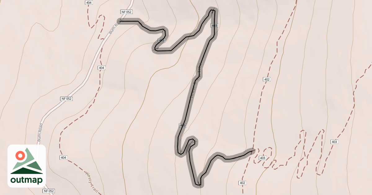 Map of Lower Drain Trail