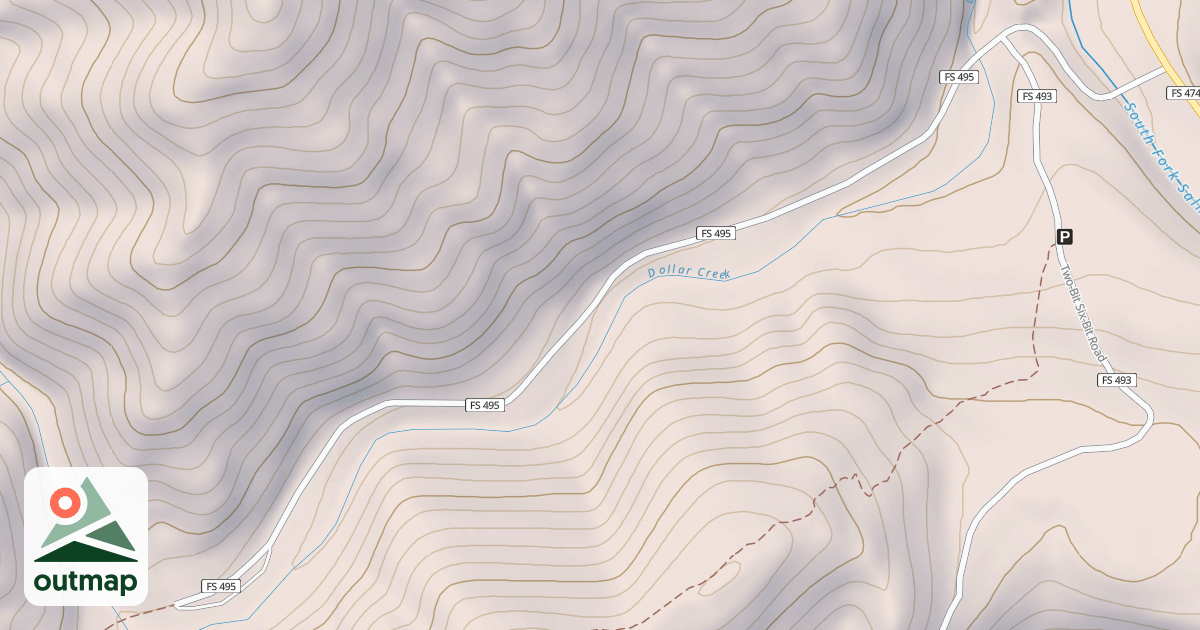 Map of DOLLAR CREEK