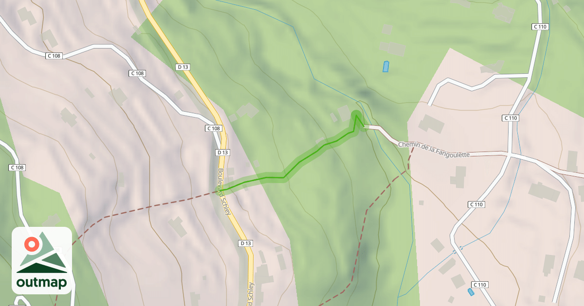 Map of Chemin de la Farigoulette