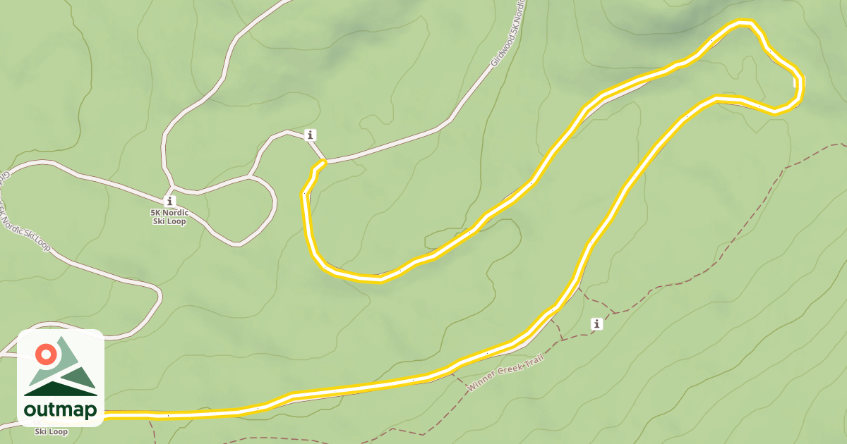 Map of Girdwood 5K Nordic Ski Loop