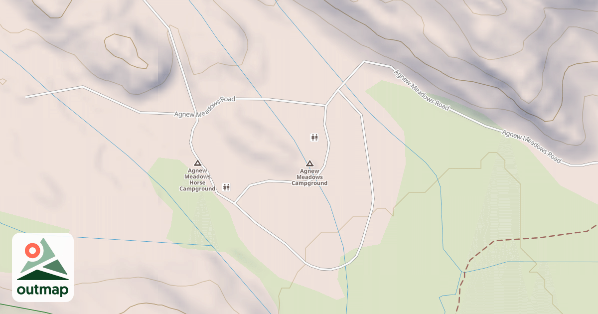 Map of AGNEW MEADOWS HORSE CAMP Q-035
