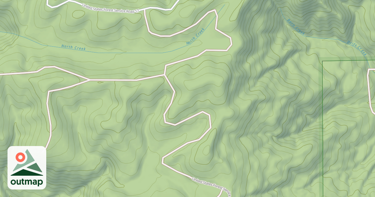 Map of DEADWOOD MOUNTAIN
