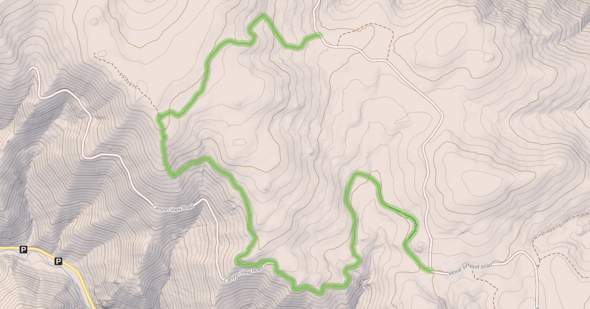 Map preview of Moser Highlands Road