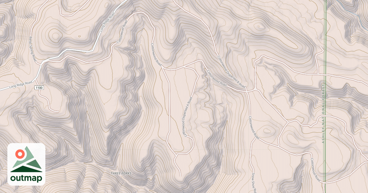 Map of COTTONWOOD