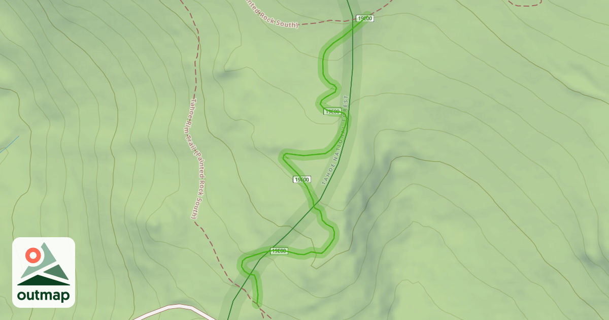 Map of Tahoe Rim Trail (Alternate)