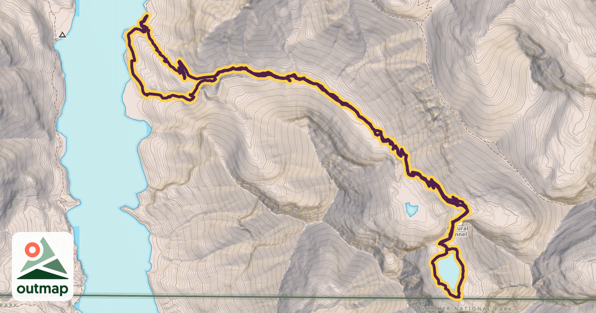 Map of Crypt Lake Trail