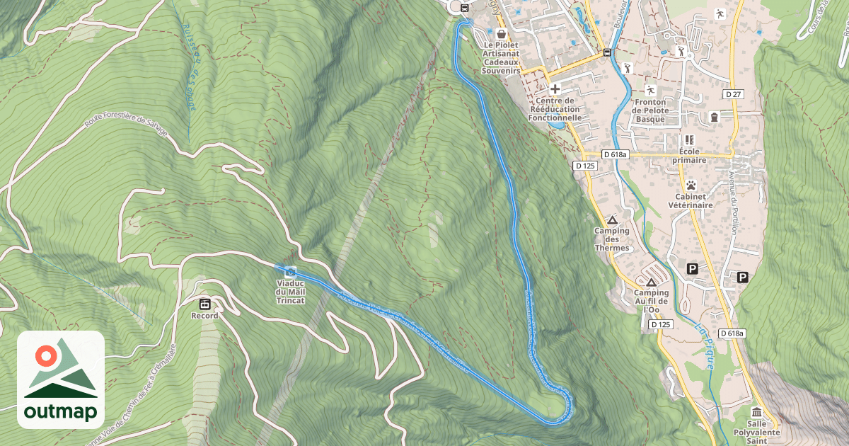 Map of Ancienne Voie de Chemin de Fer à Crémallière