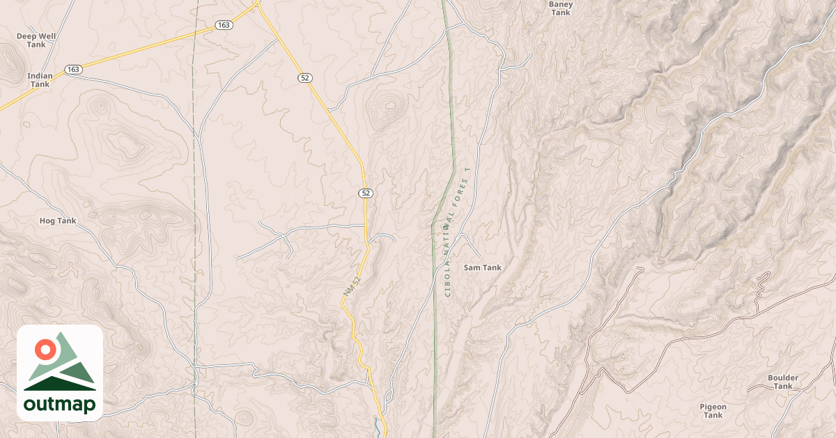 Map of BANEY CANYON